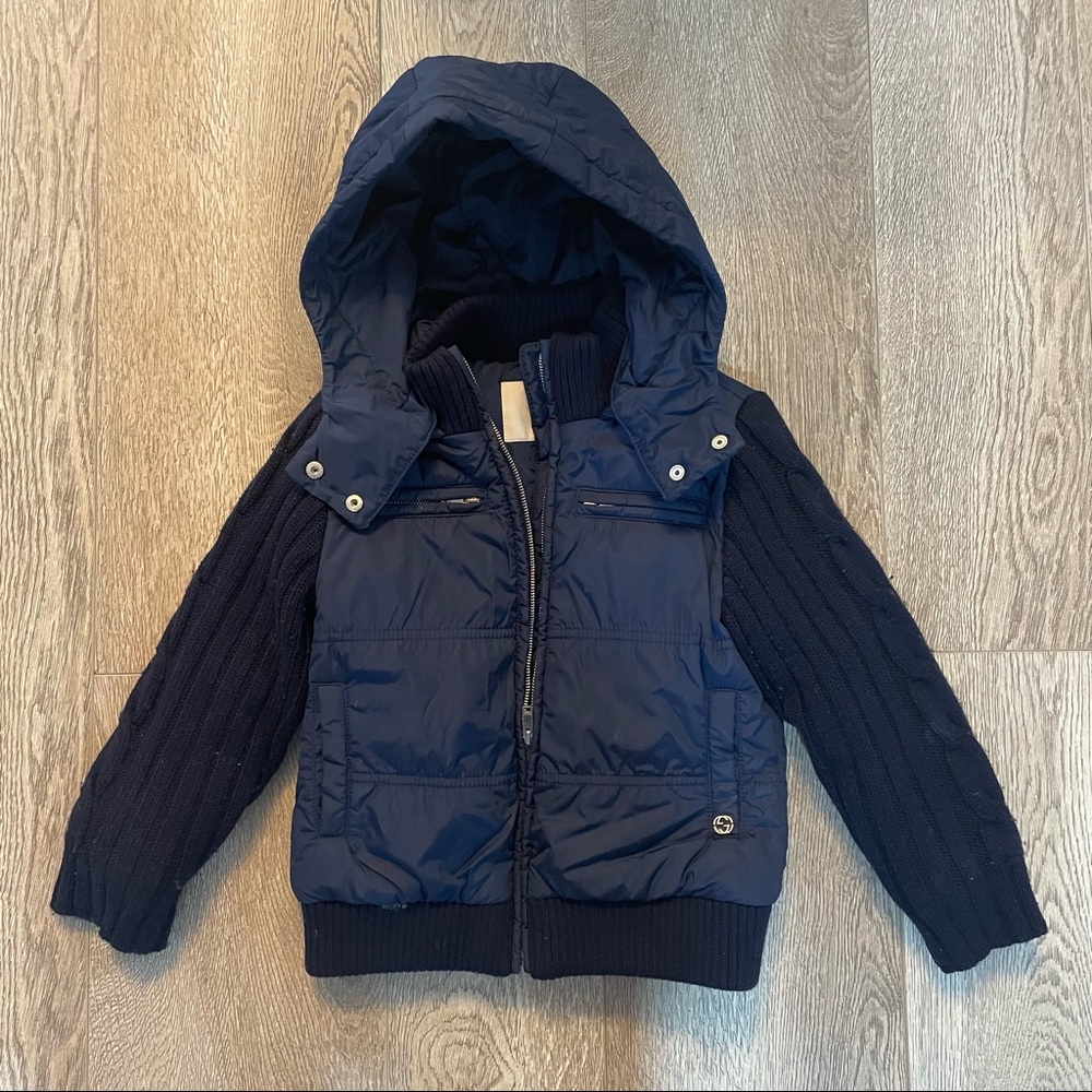 GUCCI Kids Blue Puffer Winter Coat